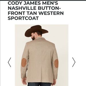 Brand New Cody James Mens Western Sportcoat. Size 44R. Paid 169.99 new